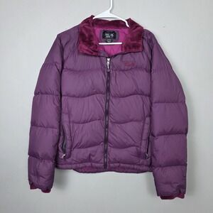 Mountain Hardwear Women's Large Down Filled Puffer Jacket Maroon Purple
